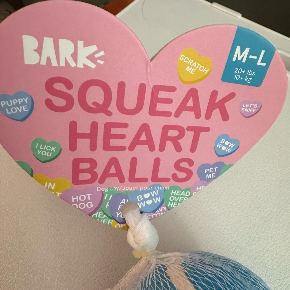 Bark Squeak Heart Balls